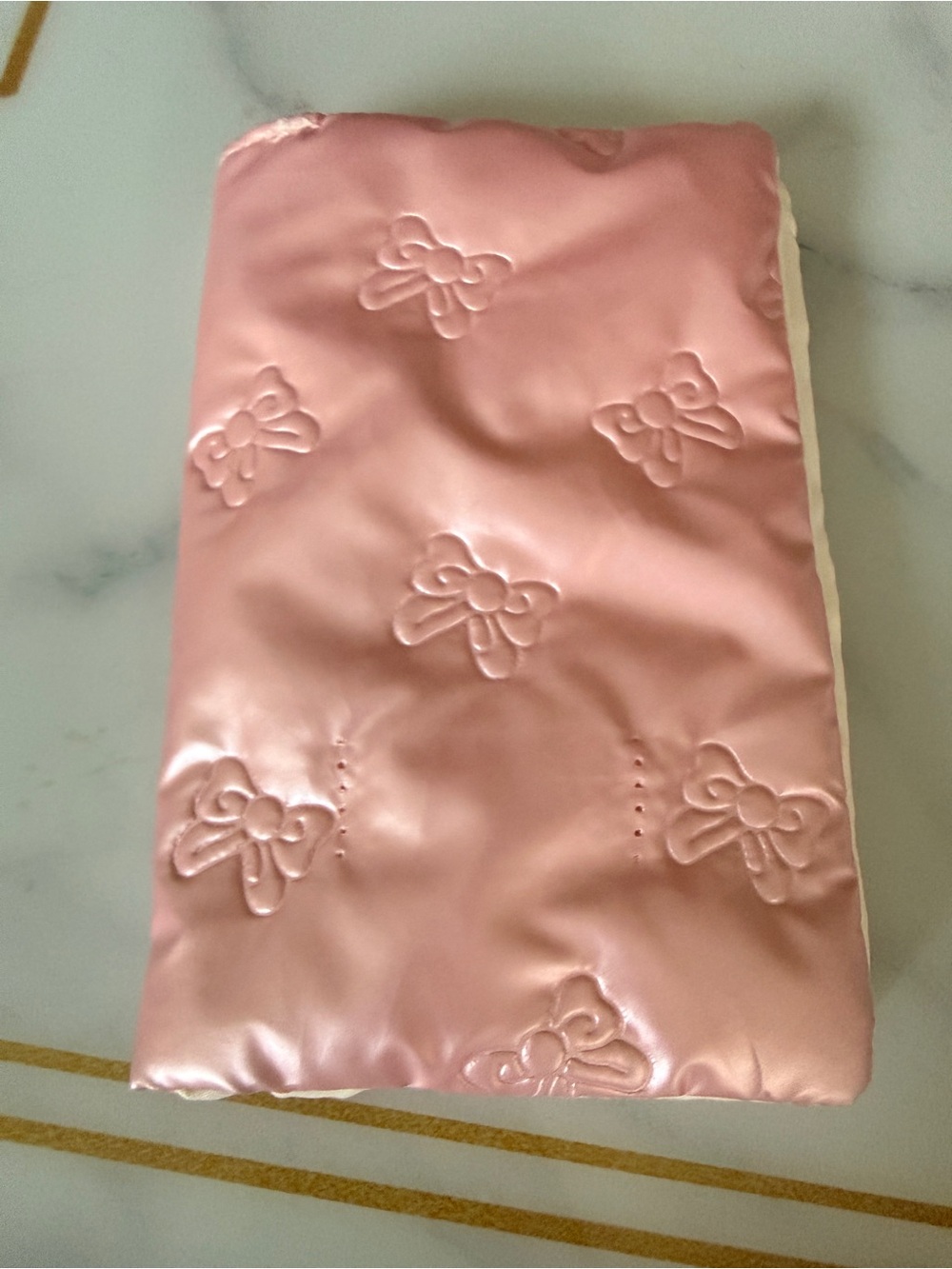 Pink Satin Bow Passport Cover